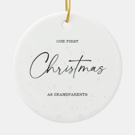 Adorno De Cerámica Lazo de árbol de Navidad con acuarela Nuestro prim