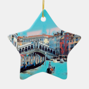 Adorno De Cerámica ldp VENICE - góndolas - rialto -