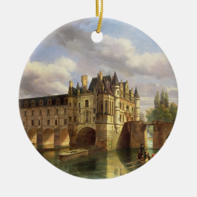 Adorno De Cerámica Le Chateau de Chenonceau, 1843 (aceite sobre lienz (Frente)
