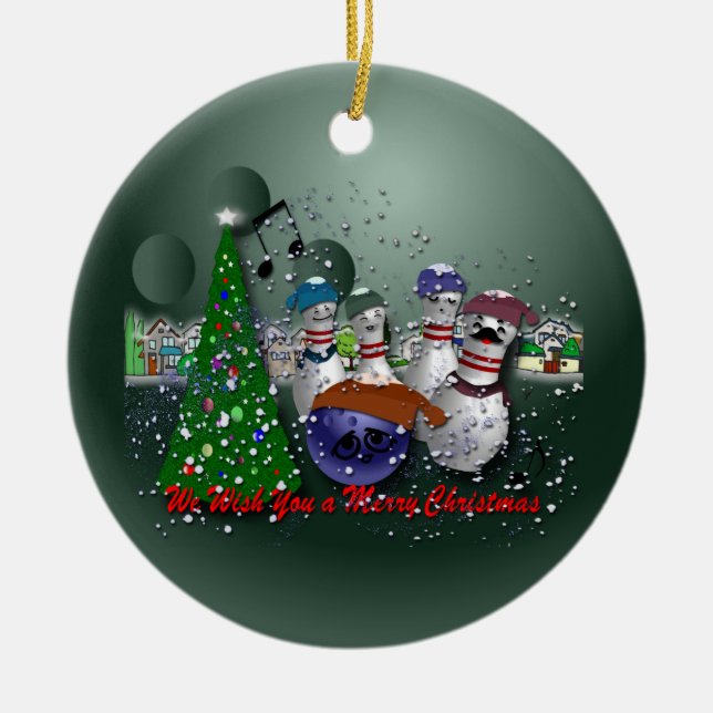 Adorno De Cerámica Le deseamos Felices Navidad (Frente)