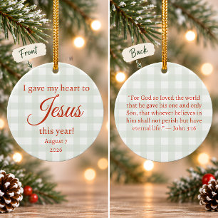 Adorno De Cerámica Le Di Mi Corazón a Jesús Navidad