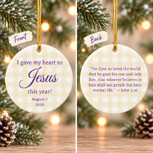 Adorno De Cerámica Le Di Mi Corazón a Jesús Navidad