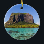 Adorno De Cerámica Le Morne Brabant Mauritius with sea panoramic<br><div class="desc">Le Morne Brabant Mauritius with sea panoramic.</div>