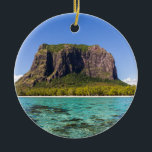 Adorno De Cerámica Le Morne Brabant Mauritius with sea panoramic<br><div class="desc">Le Morne Brabant Mauritius with sea panoramic.</div>