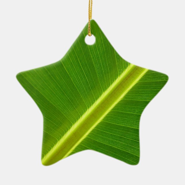 Adorno De Cerámica Leaf de árbol bananero (Frente)