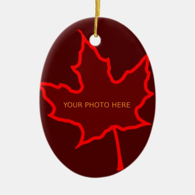 Adorno De Cerámica Leaf de otoño (Frente)