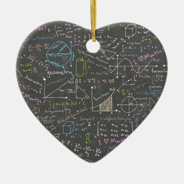 Adorno De Cerámica Lecciones de matemáticas (Frente)