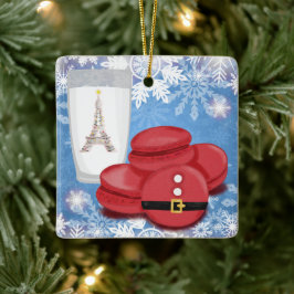 Adorno De Cerámica Leche y galletas Torre Eiffel de los Macarones fra