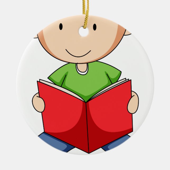 Adorno De Cerámica Lectura (Frente)