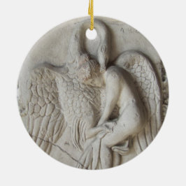 Adorno De Cerámica Leda y el cisne