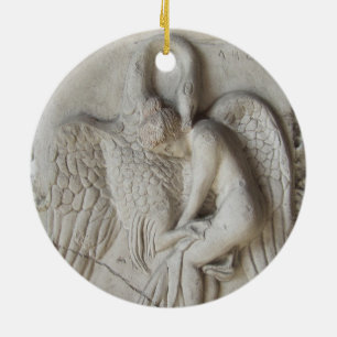 Adorno De Cerámica Leda y el cisne