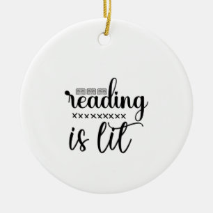 Adorno De Cerámica Leer arte, leer, es lirio