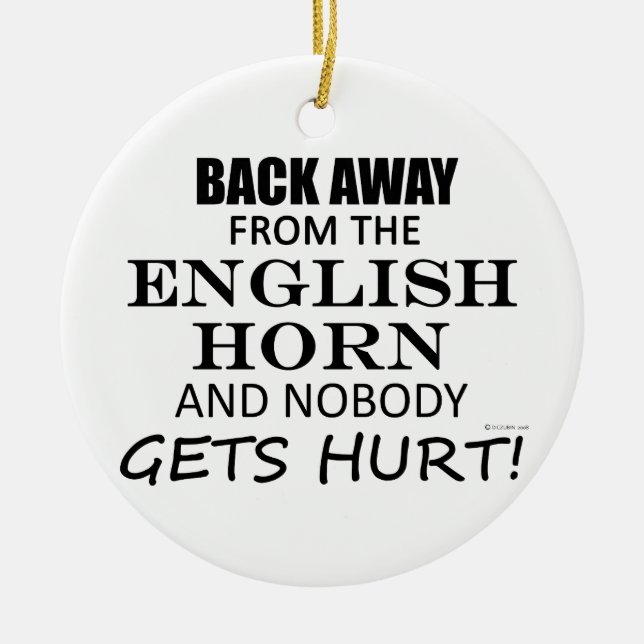 Adorno De Cerámica Lejos del Cuerno de Inglés (Frente)