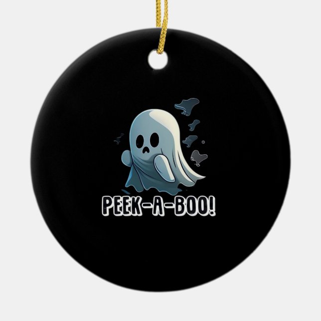 Adorno De Cerámica Lema básico de Peekaboo (Frente)