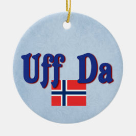 Adorno De Cerámica Lema escandinavo noruego de Uff DA Noruega