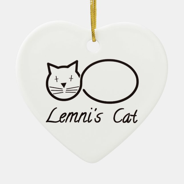 Adorno De Cerámica lemniscate le chat de lemni (Frente)