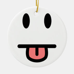 Adorno De Cerámica Lengua que pega hacia fuera la cara