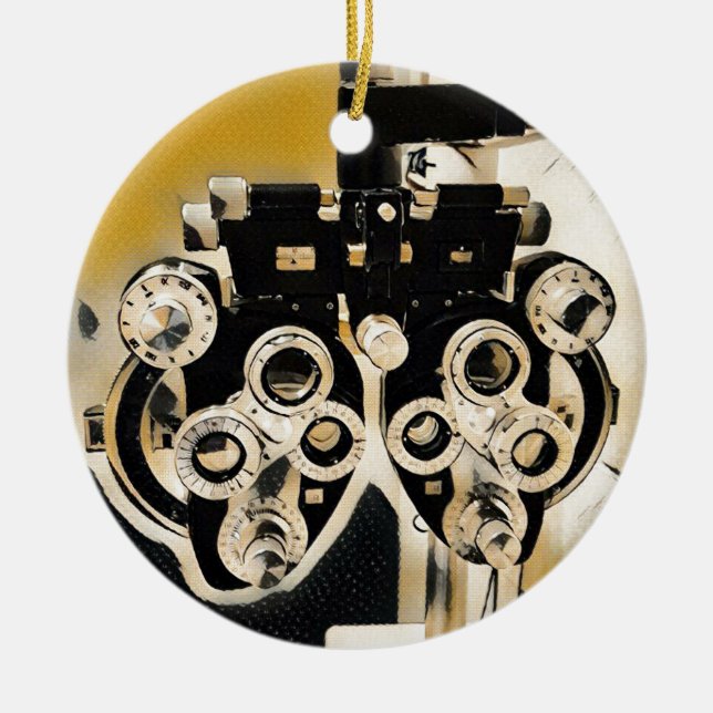 Adorno De Cerámica Lentes artísticas infrecuentes del examen de la (Frente)