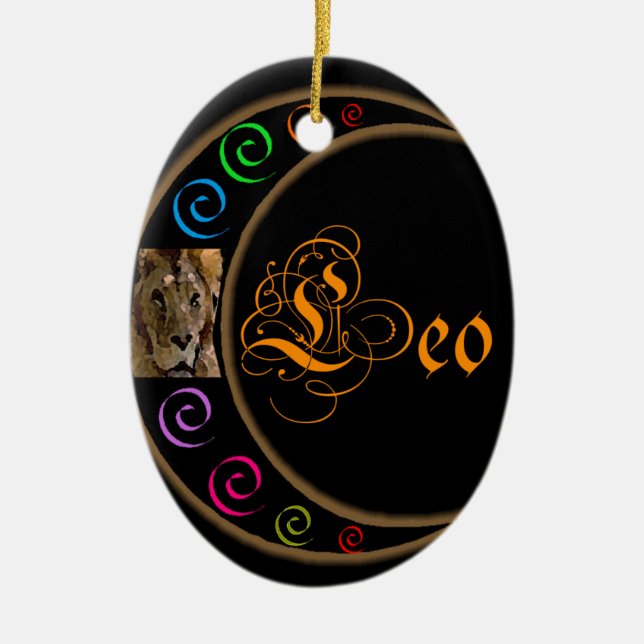 Adorno De Cerámica Leo (Frente)