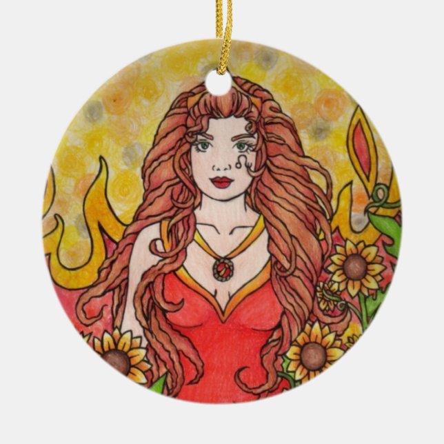 Adorno De Cerámica Leo (Frente)