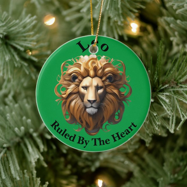 Adorno De Cerámica Leo The Lion: El feroz Rótulo de nacimiento de Zod (Árbol)