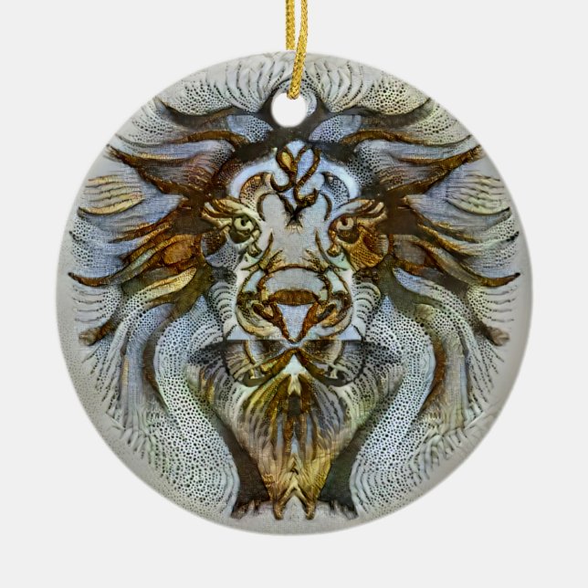 Adorno De Cerámica Leo Venecia (Frente)