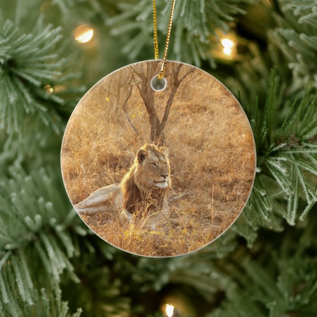 Adorno De Cerámica León (Árbol)