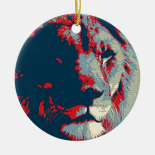Adorno De Cerámica León de arte pop