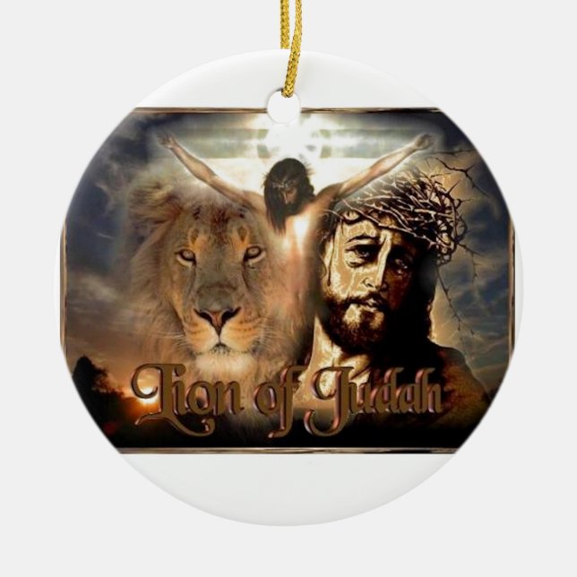 Adorno De Cerámica León de Judah (Frente)