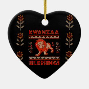 Adorno De Cerámica León de Kwanzaa