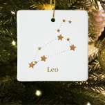 Adorno De Cerámica León de oro del Rótulo Zodiaco moderno | Incendio<br><div class="desc">León de oro del Rótulo Zodiaco moderno | Incendio de elemento</div>