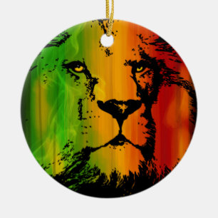 Adorno De Cerámica León de Rasta