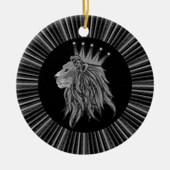 Adorno De Cerámica León - Rey de la jungla (Frente)