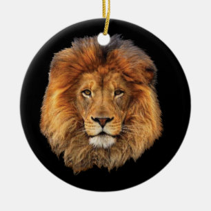 Adorno De Cerámica León salvaje de Africa Tote Bag