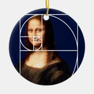 Adorno De Cerámica Leonardo da Vinci Mona Lisa Fibonacci Sequence