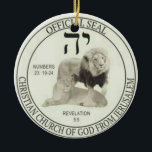 Adorno De Cerámica Leones de Judá<br><div class="desc">Los Leones de Judá representan a Cristo (león masculino) y a su Iglesia (león femenino), así como al esposo y esposa de los fieles que lo usan. Este es también el sello oficial de los miembros que apoyan o pertenecen a la Iglesia Cristiana de Dios original de Jerusalén, tal como...</div>