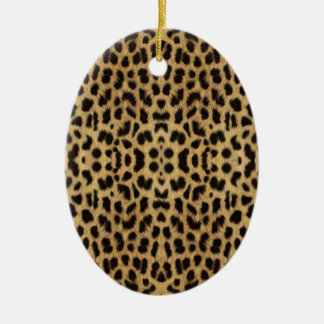 Adorno De Cerámica Leopardo print Oval Ornament