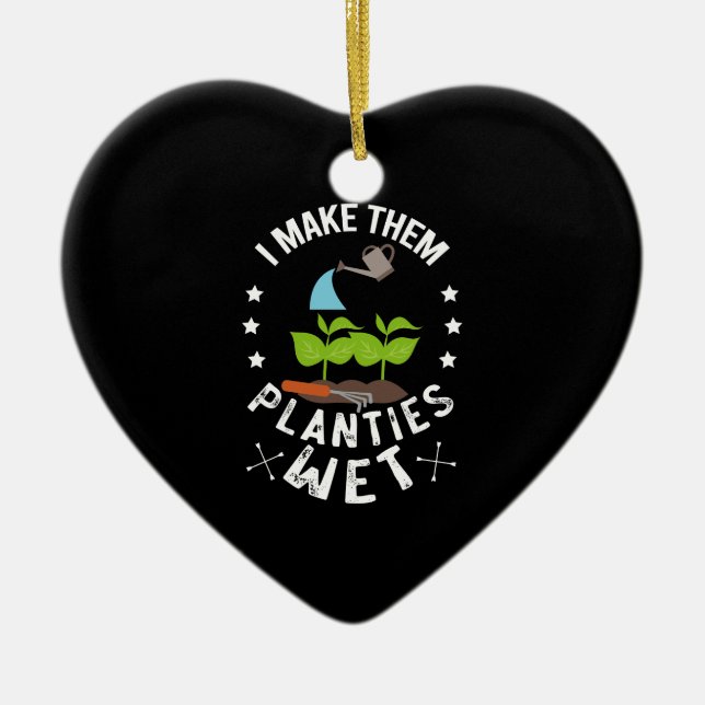 Adorno De Cerámica Les Hago Planties Wet Gardener Gift (Frente)