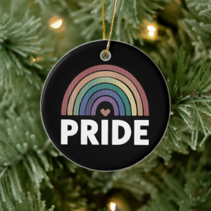 Adorno De Cerámica Lesbiana Divertida LGBT Orgullo Gay Arcoíris 