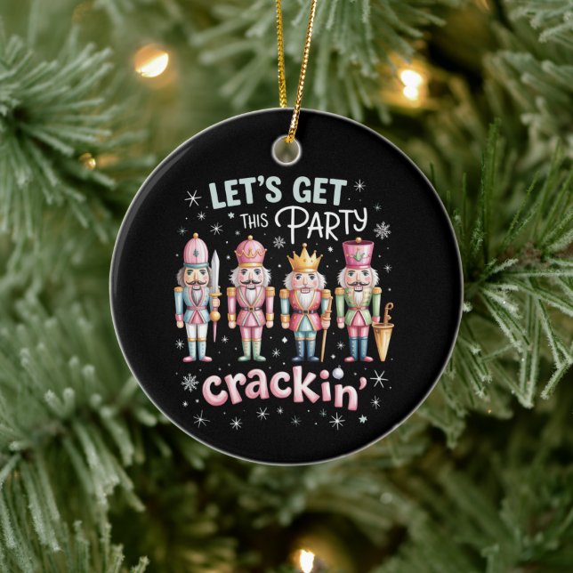 Adorno De Cerámica Let’s Get Crackin’ Christmas Party Nutcracker Xmas (Árbol)