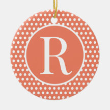 Letra clásica Naranja inicial Punto Polka