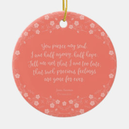 Adorno De Cerámica Letra floral de amor cita persuasión Jane Austen