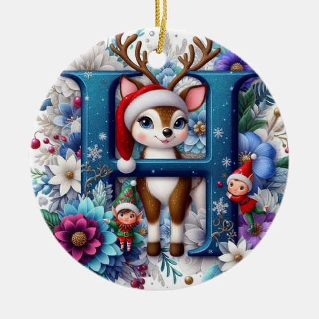 Adorno De Cerámica Letra h (Frente)