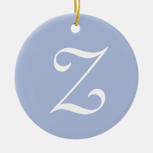 Adorno De Cerámica Letra Heather Inicial | Elegante de moda (Frente)