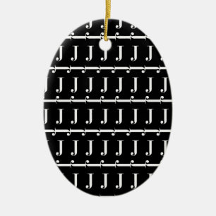 Adorno De Cerámica Letra monográfica inicial J