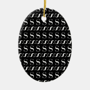 Adorno De Cerámica Letra monográfica inicial S