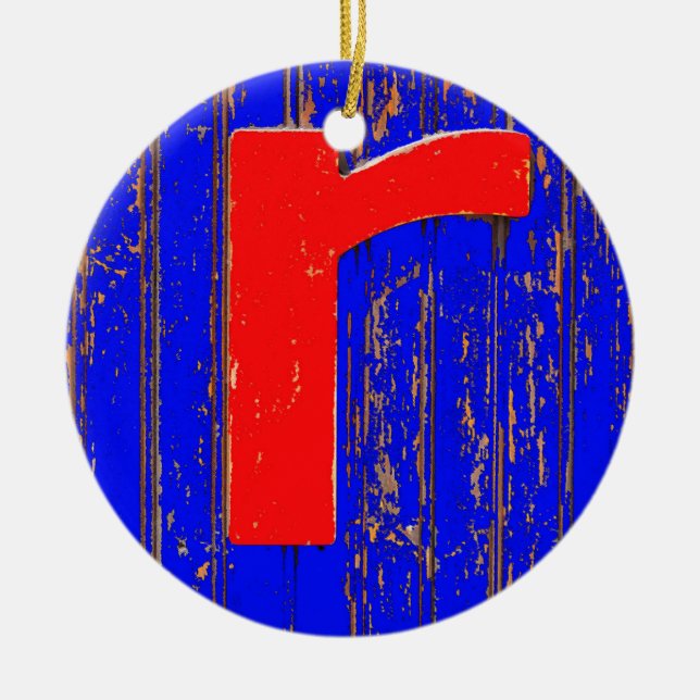 Adorno De Cerámica Letra r (Frente)