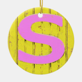 Adorno De Cerámica Letra s