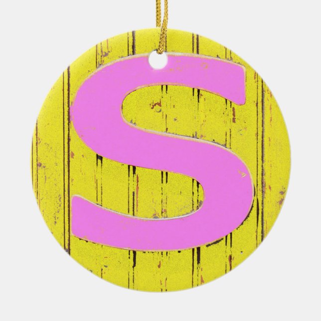 Adorno De Cerámica Letra s (Frente)