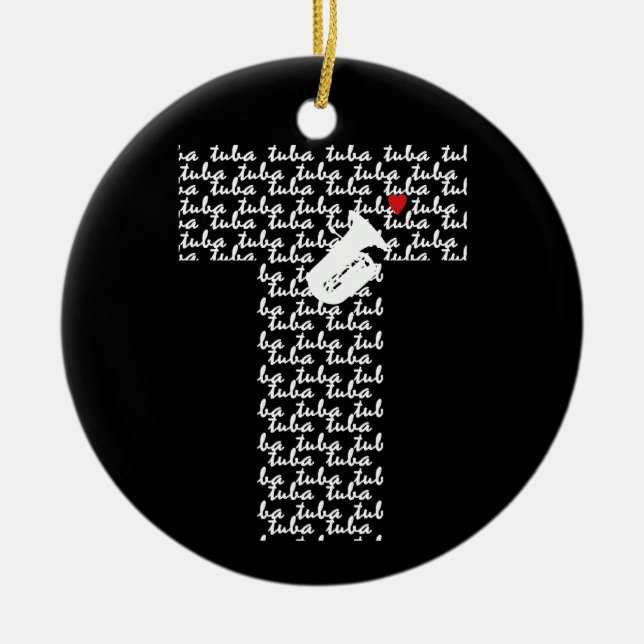 Adorno De Cerámica Letra tuba T (Frente)